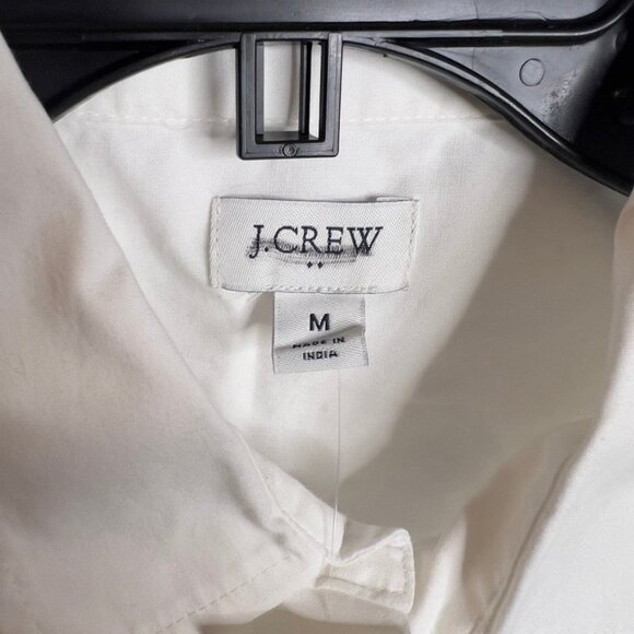 J.Crew $80 Sleeveless cotton poplin shirt in signature fit White Size M BT982 - Picture 3 of 6